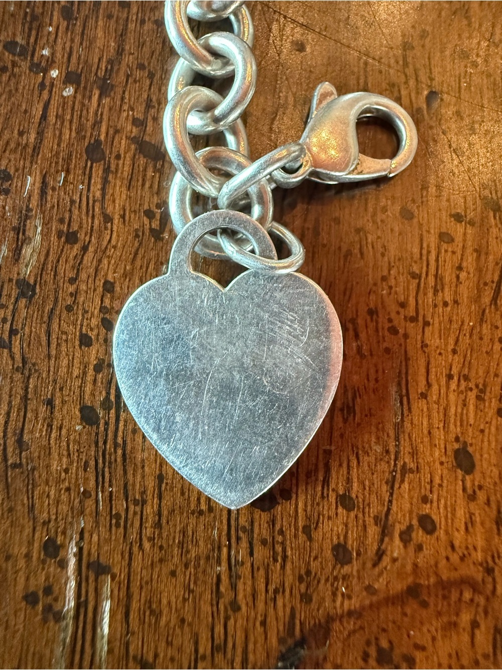 TIFFANY & CO. Sterling Silver Heart Tag Bracelet - Picture 4 of 5